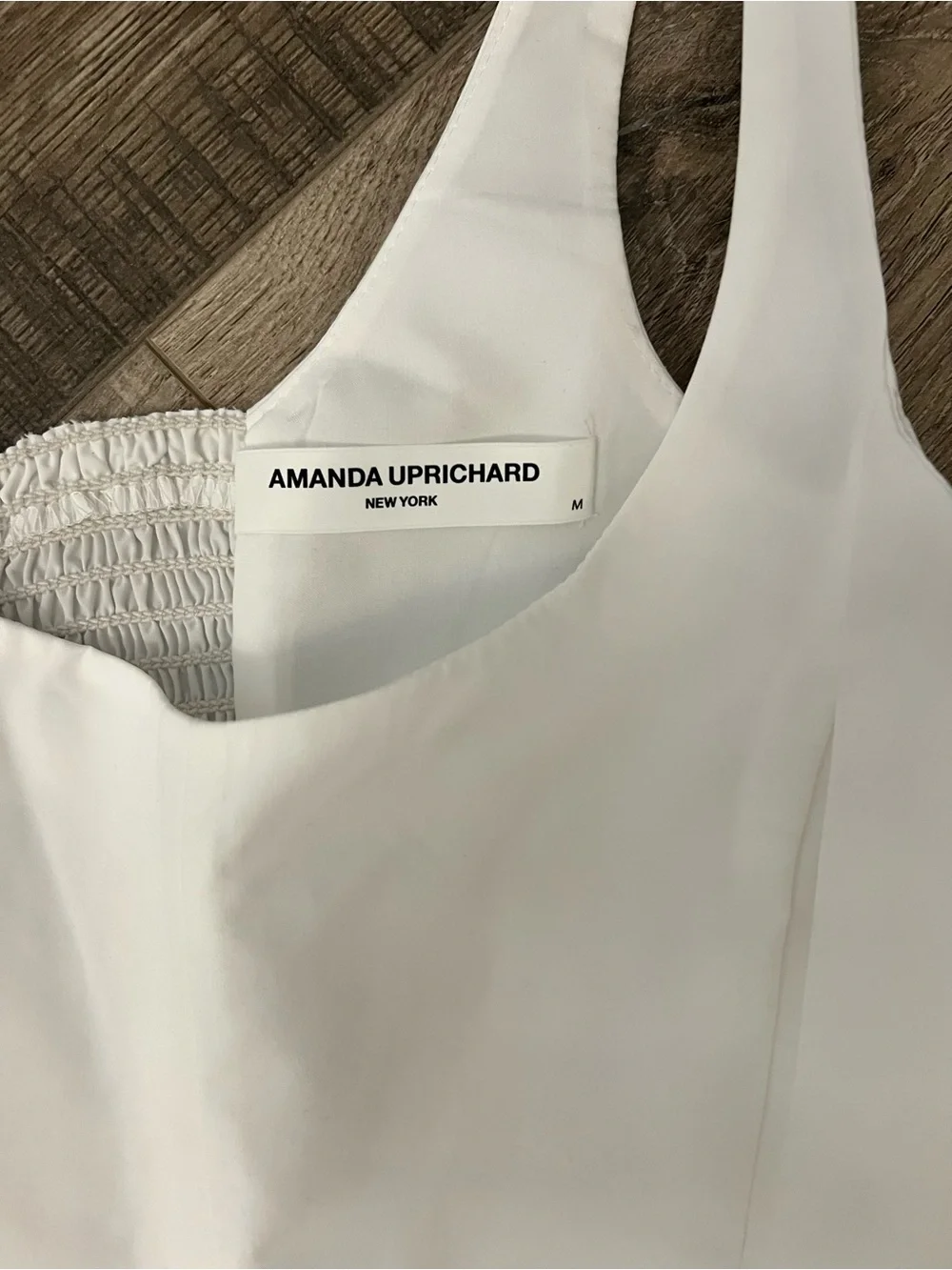 Revolve Amanda Uprichard Paterson White Scoop Neck Mini Dress Sz M EUC